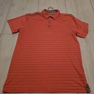 NOBULL Red Striped Polo Shirt